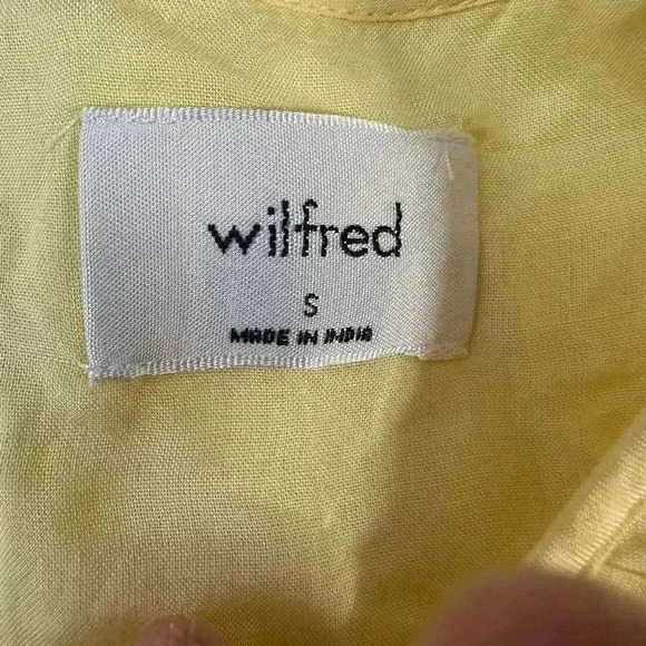 Wilfred  La Boheme Sidonie Tiered Ruffle Feminine Babydoll Mini Dress Yellow S - Picture 12 of 14